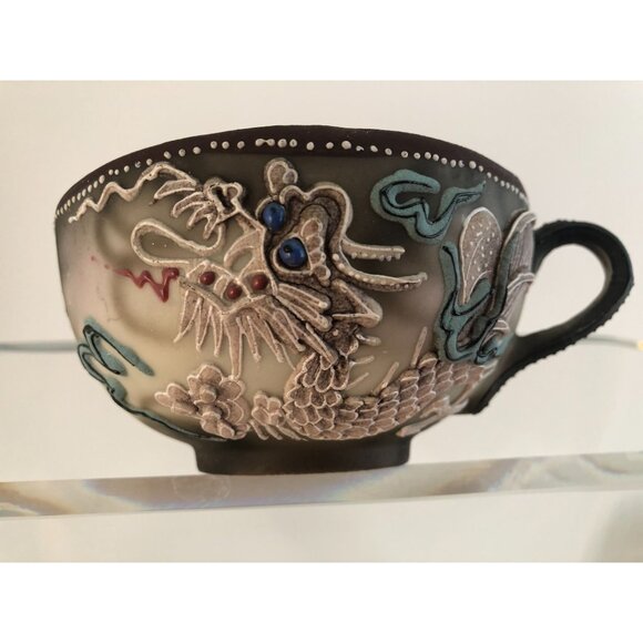 Dragonware Moriage Tea Set (20-piece), a style of Japanese Porcelain featuring r - Picture 7 of 16